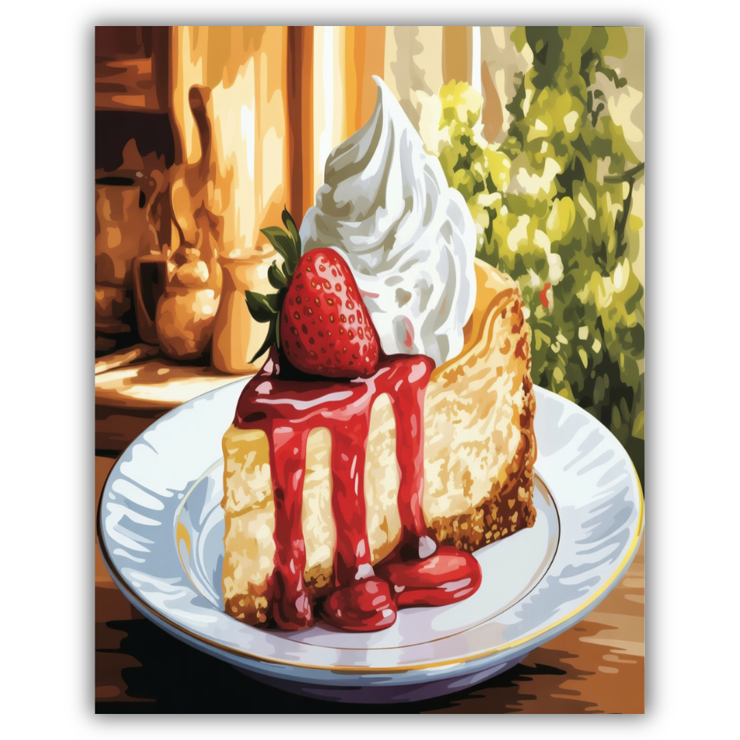 Strawberry Drizzle Cheesecake