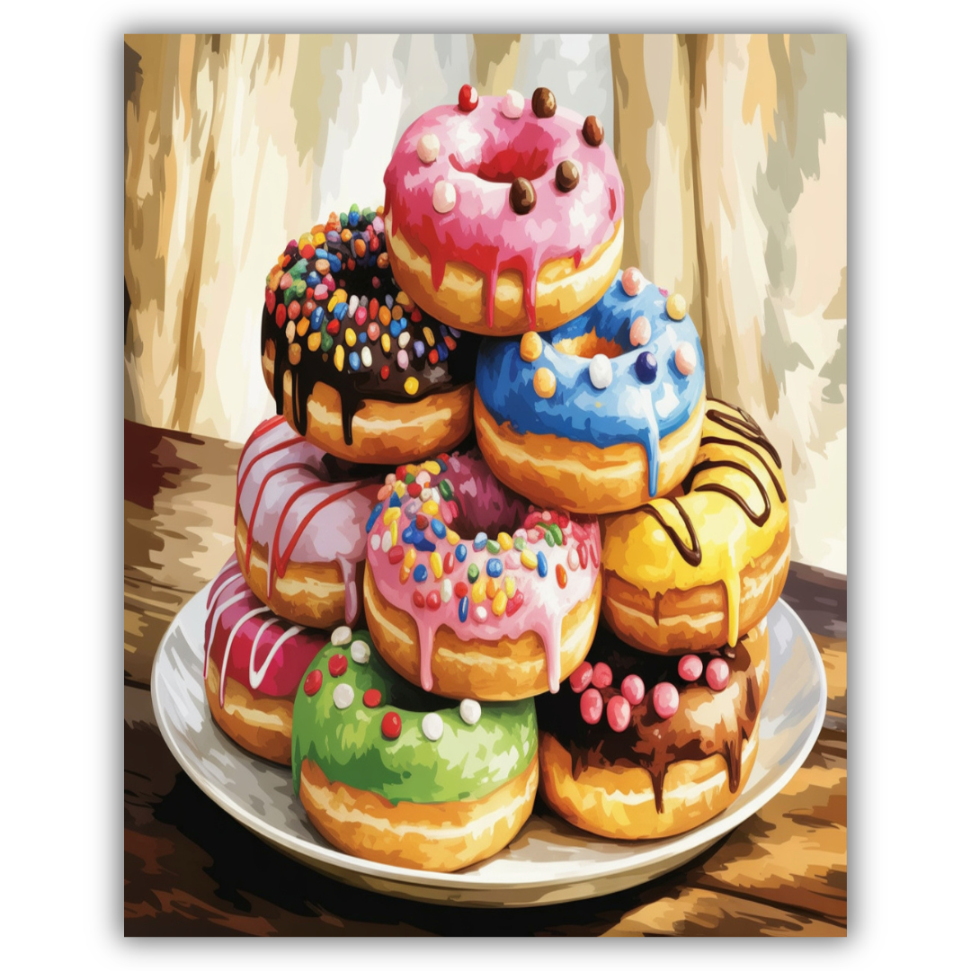 Rainbow Glazed Donuts