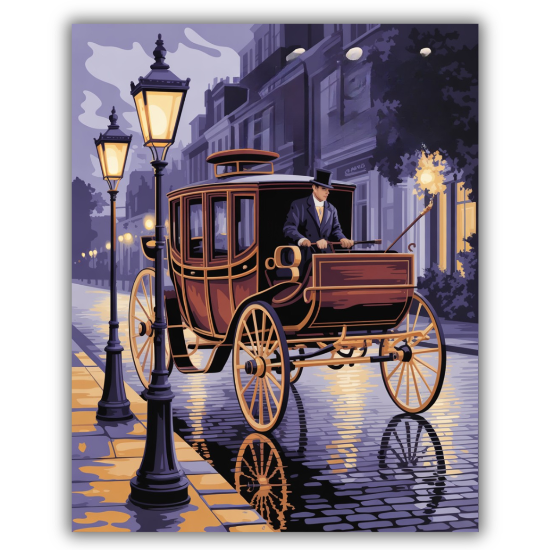 Cobblestone Night Carriage