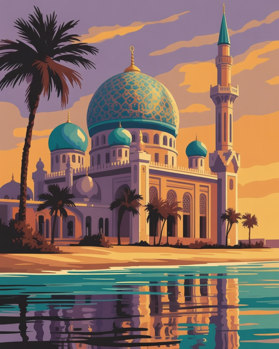 Golden Sunset Mosque
