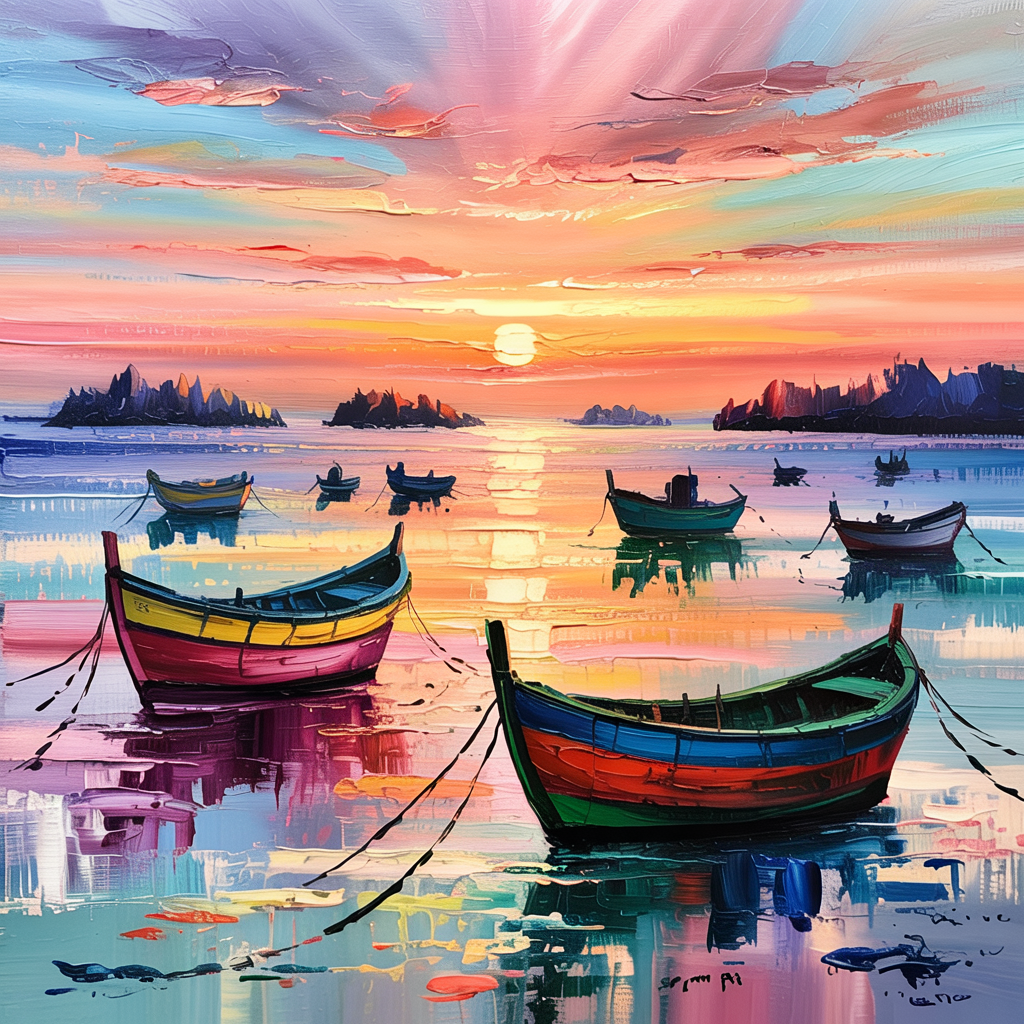 Boats at Radiant Dusk