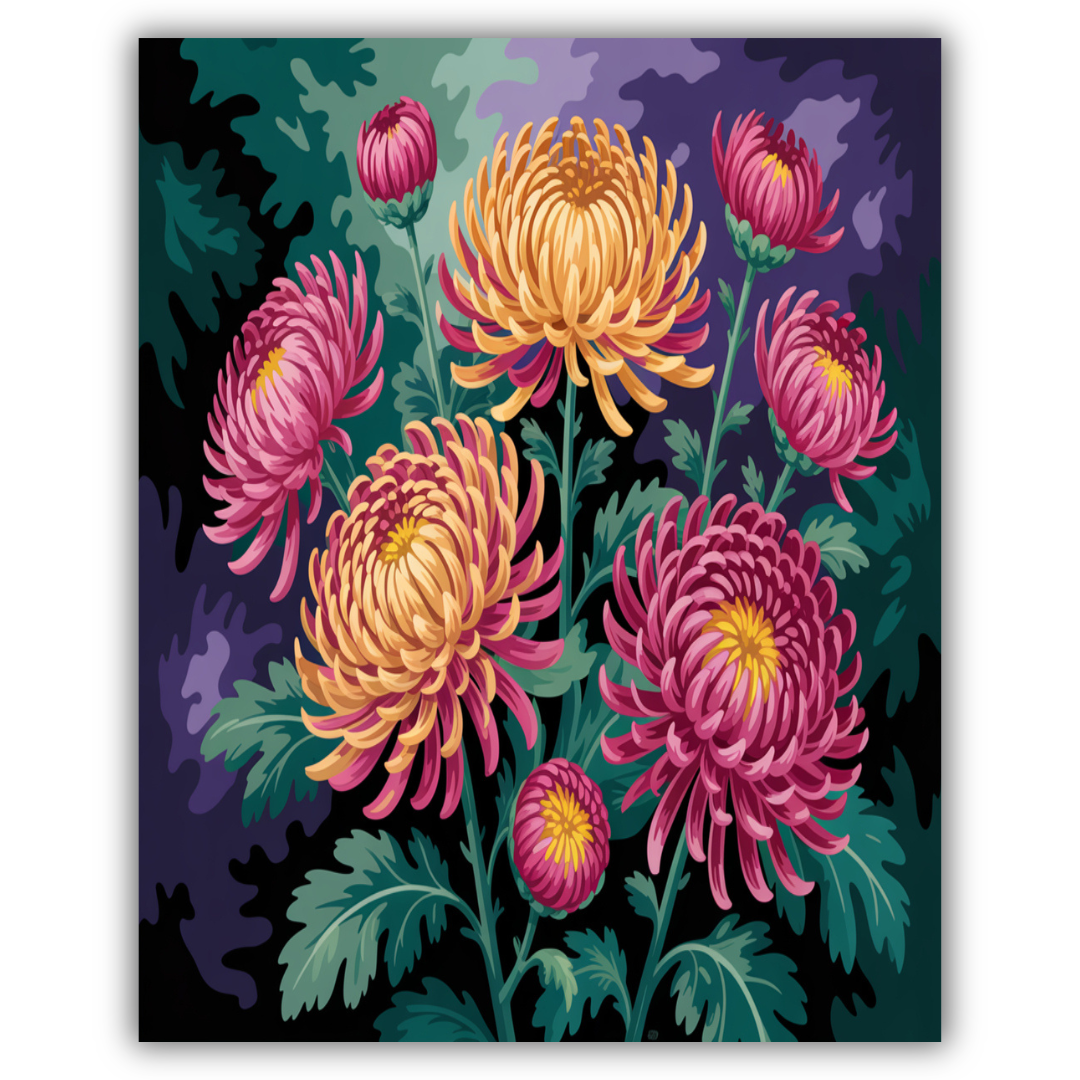 Golden Sunset Chrysanthemums