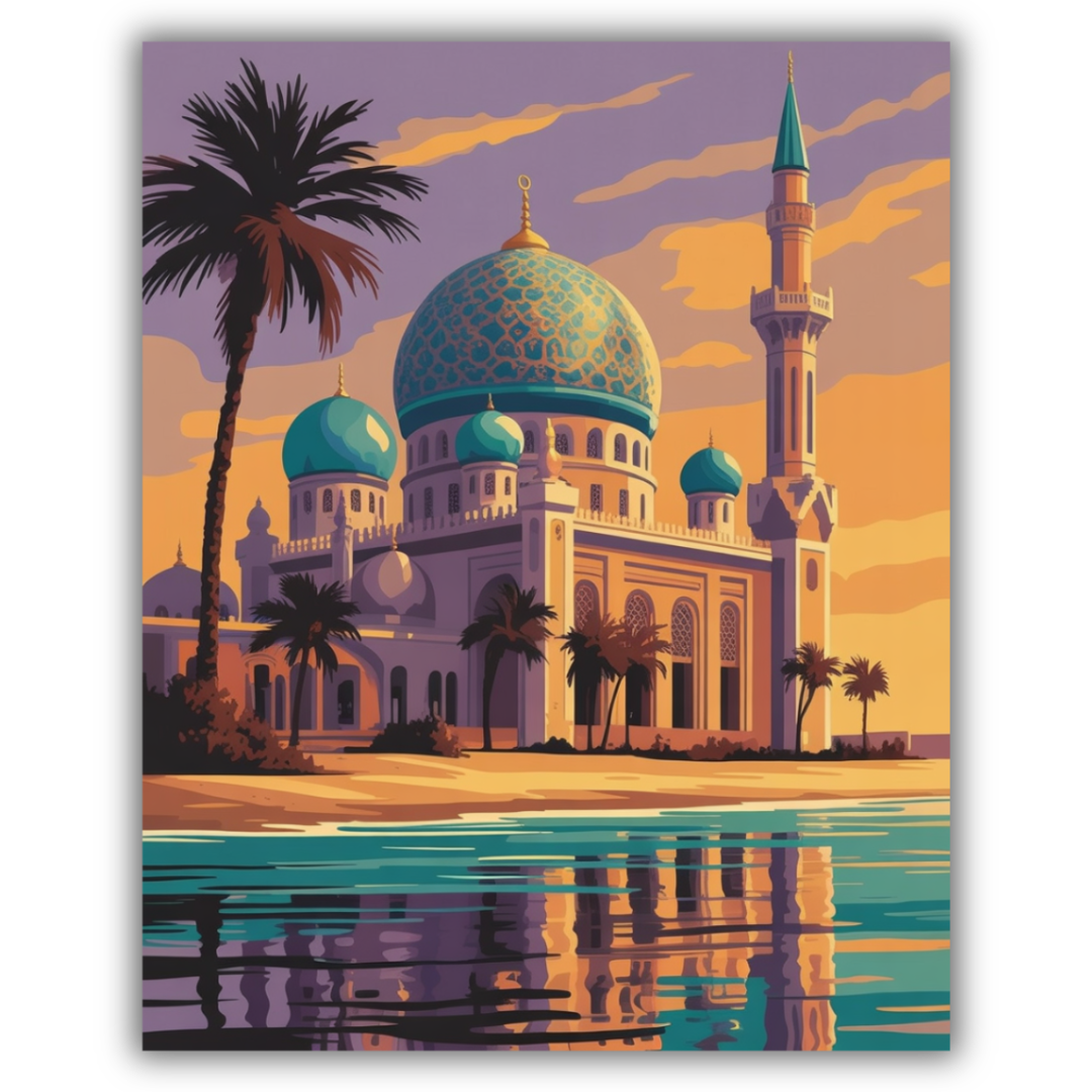 Golden Sunset Mosque