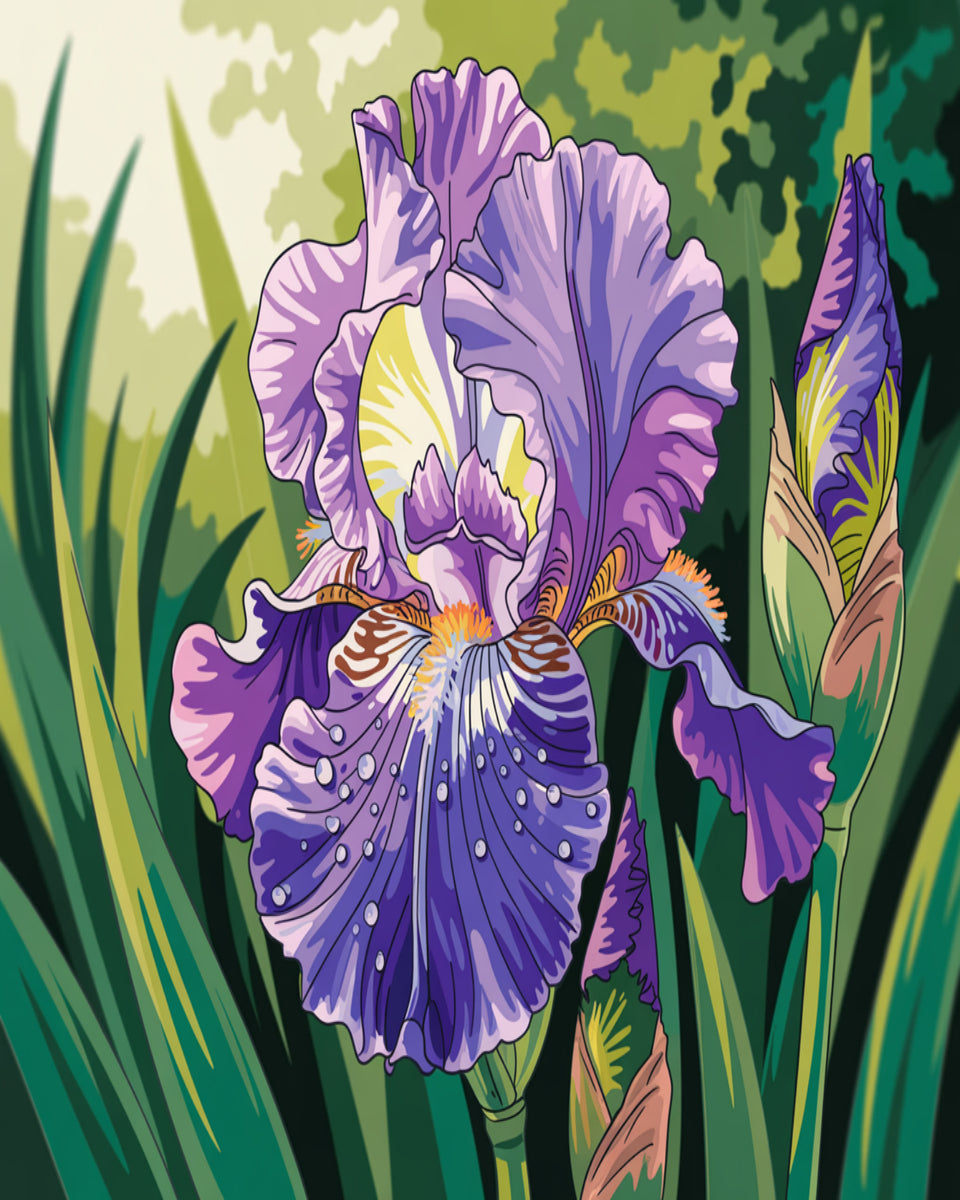 Lavender Iris Bloom