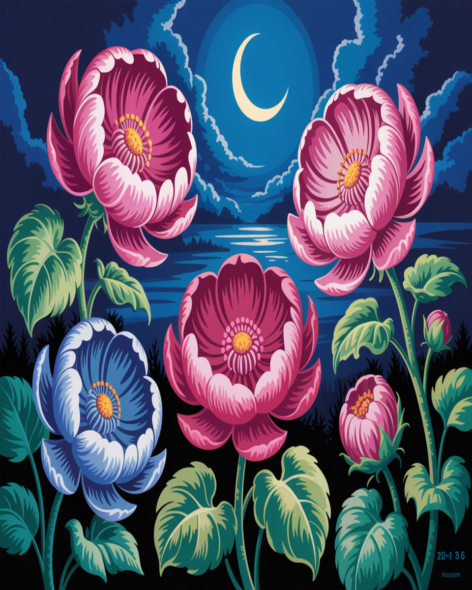 Moonlit Petal Dreams