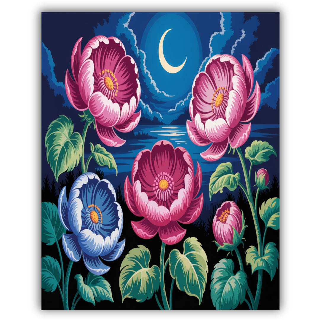 Moonlit Petal Dreams