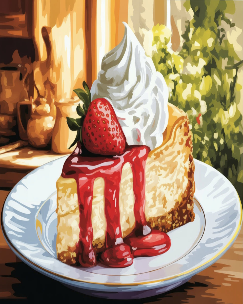 Strawberry Drizzle Cheesecake