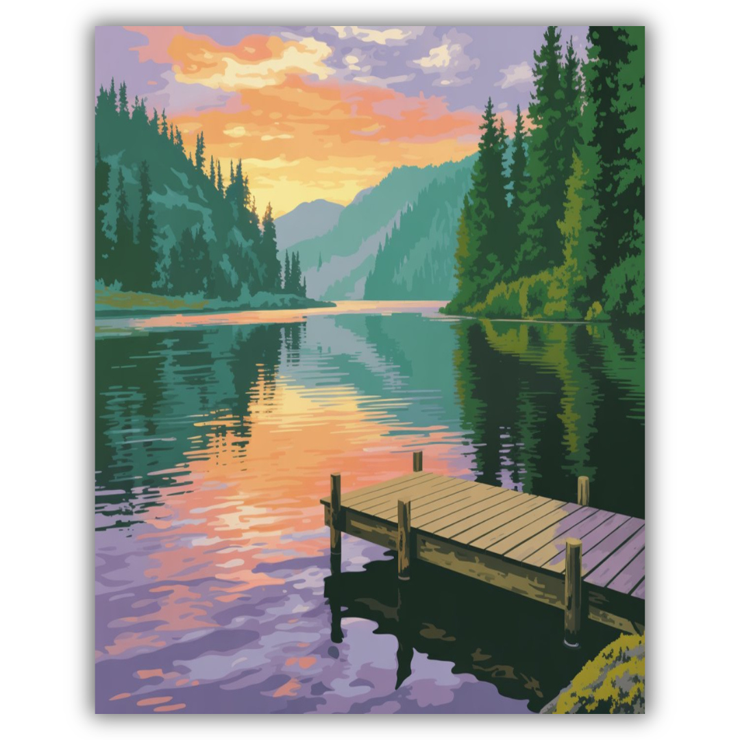 Sunset Lake Silence