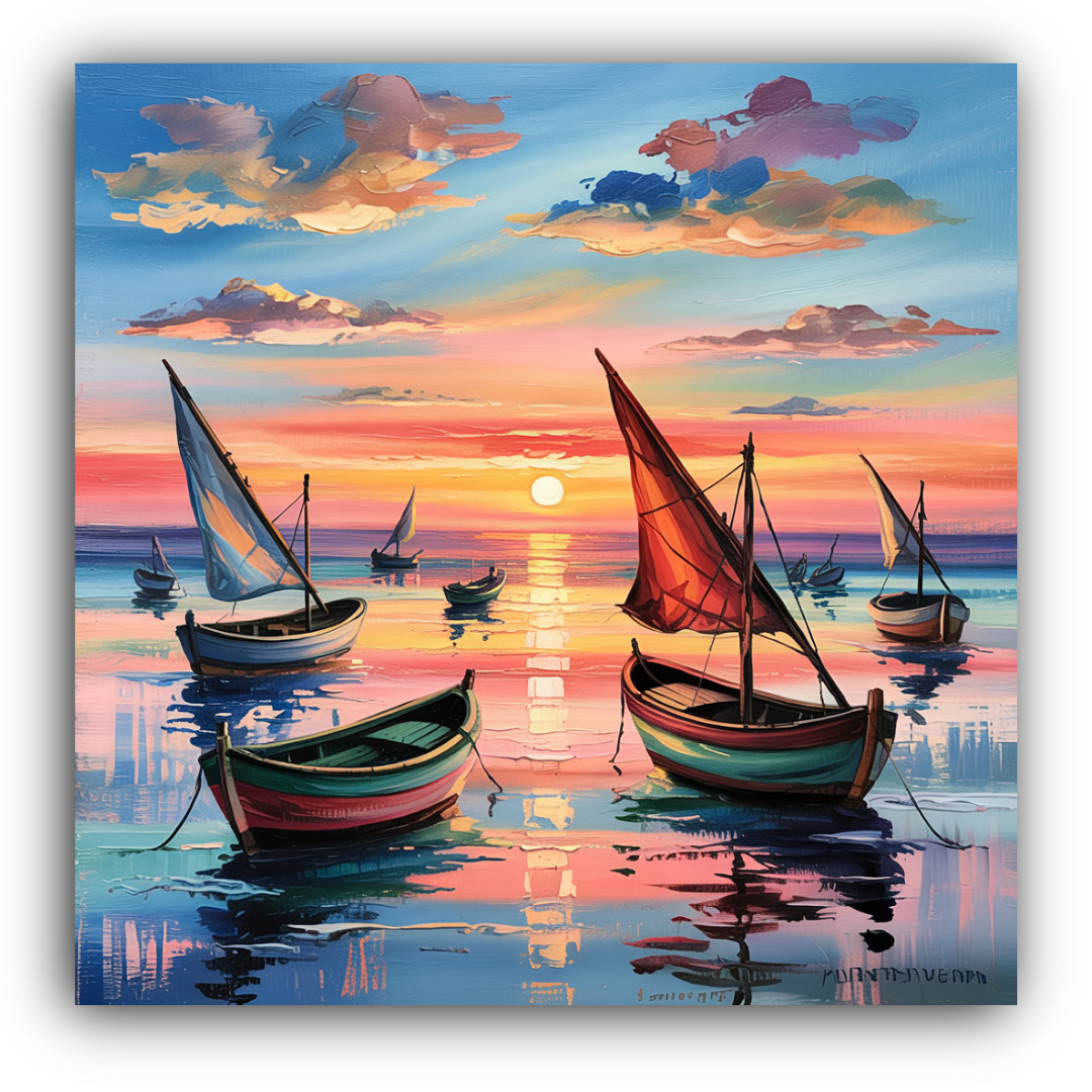 Sailboats at Sunset