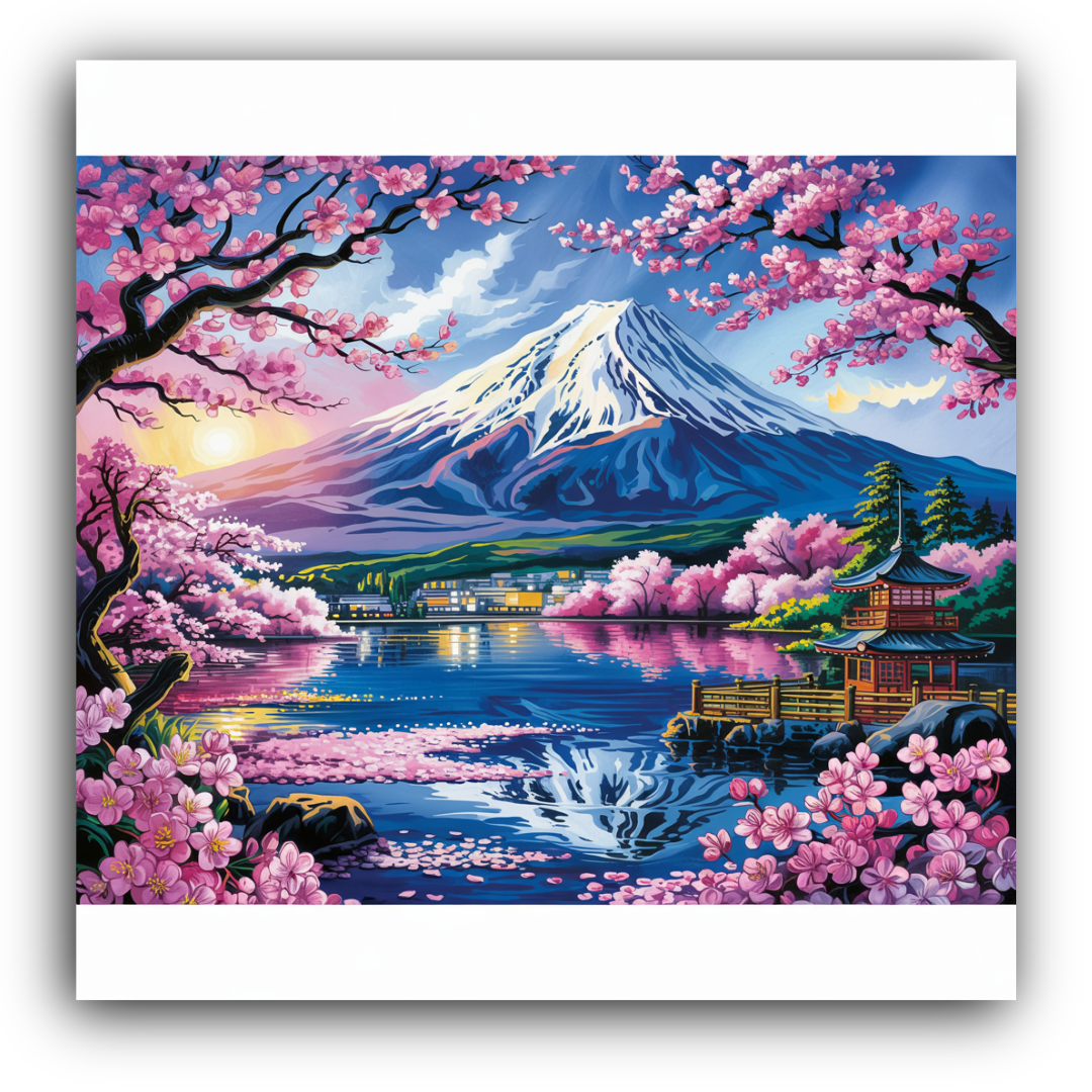 Mount Fuji with Cherry Blossoms