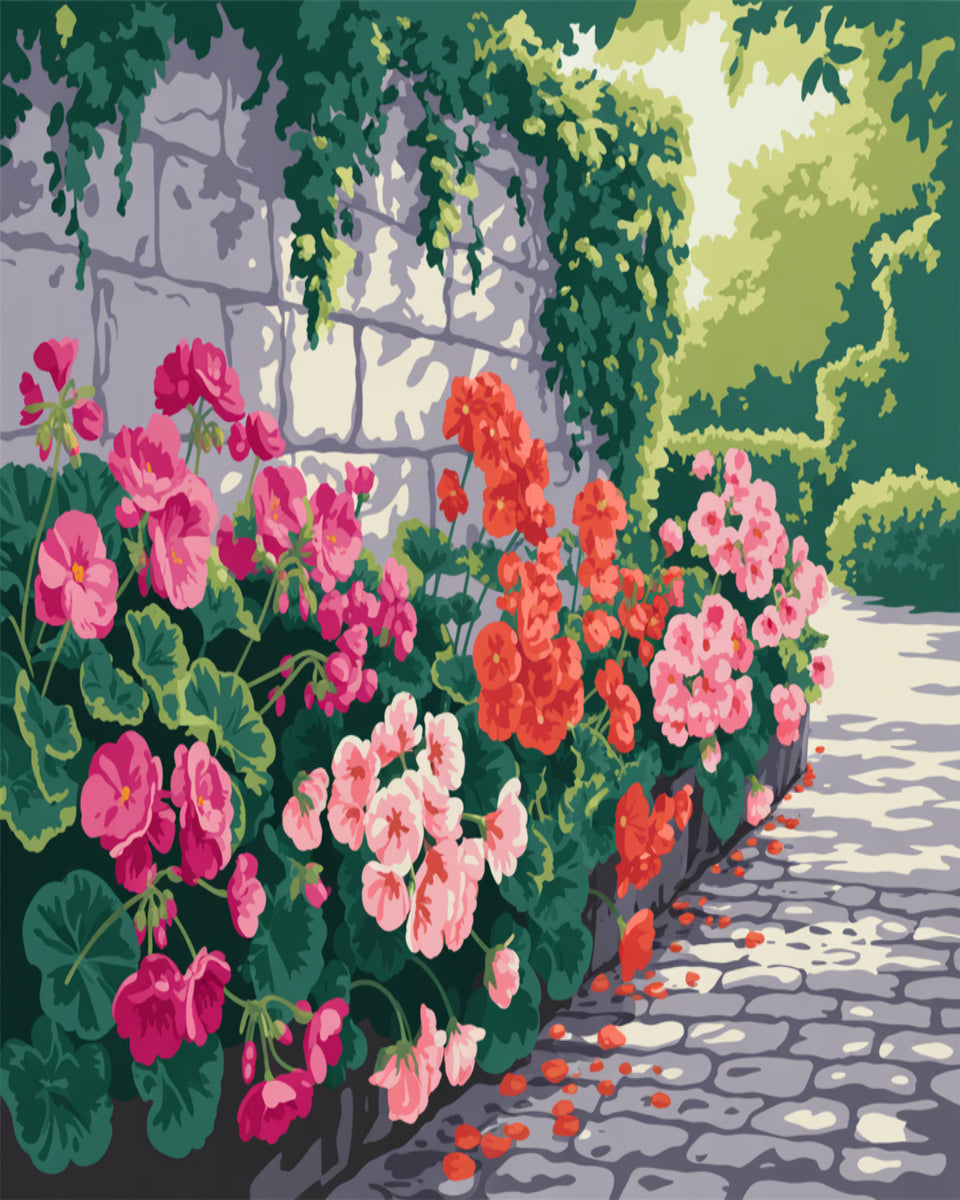 Cobblestone Blossom Path