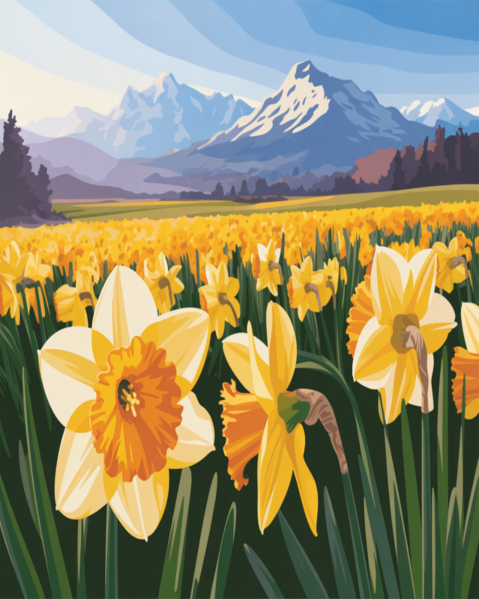 Golden Daffodil Field