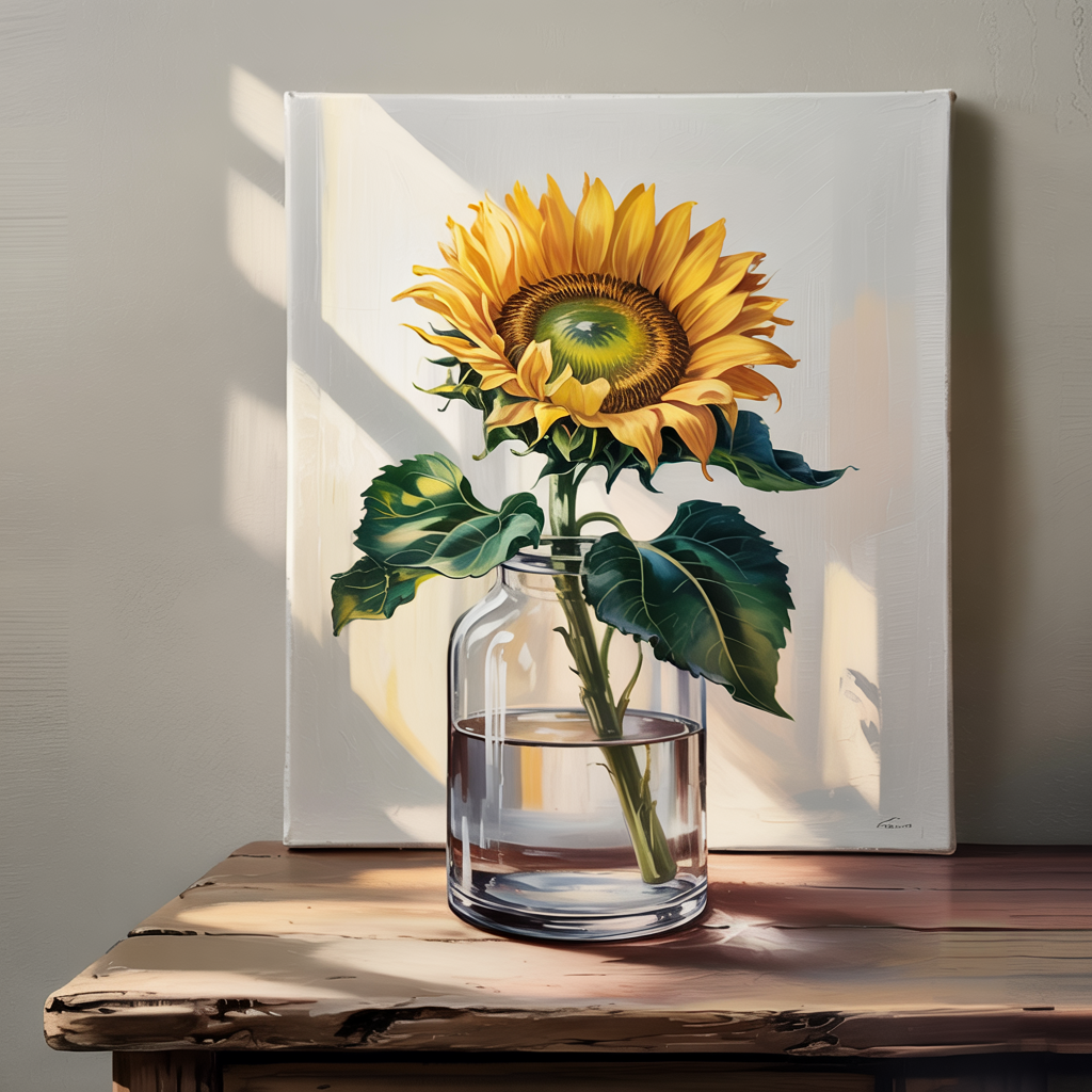 Golden Sunflower Solitude