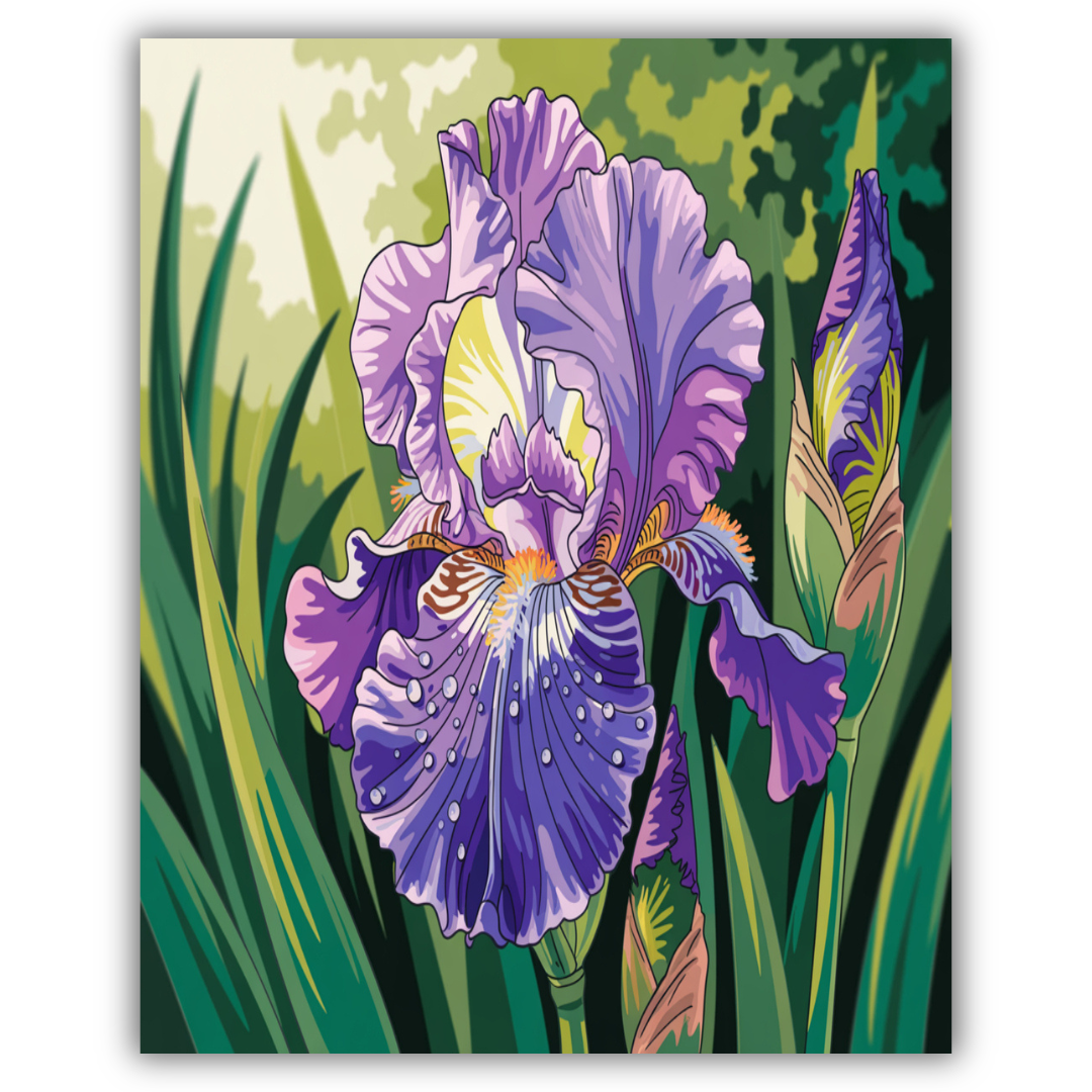 Lavender Iris Bloom
