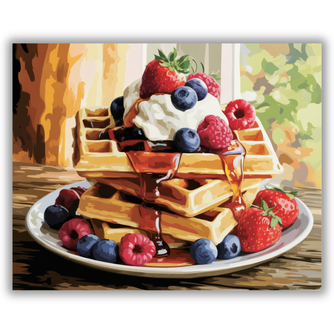 Berry Syrup Waffles