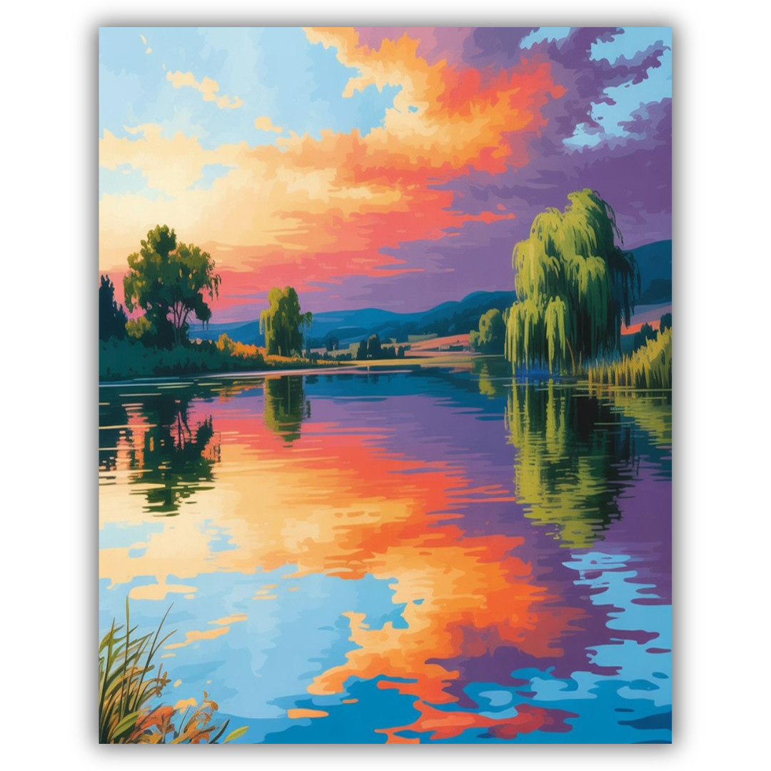 Serene Sunset Lake