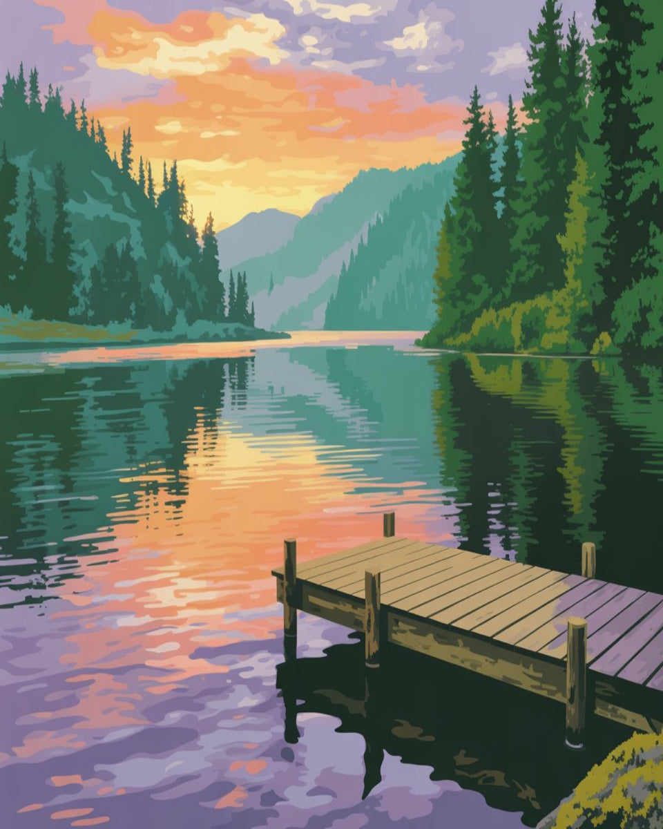 Sunset Lake Silence